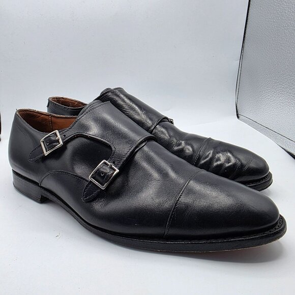 Allen Edmonds St. John's Double Monk Strap Mens Size 11.5 Black Dress Shoe - Picture 1 of 13
